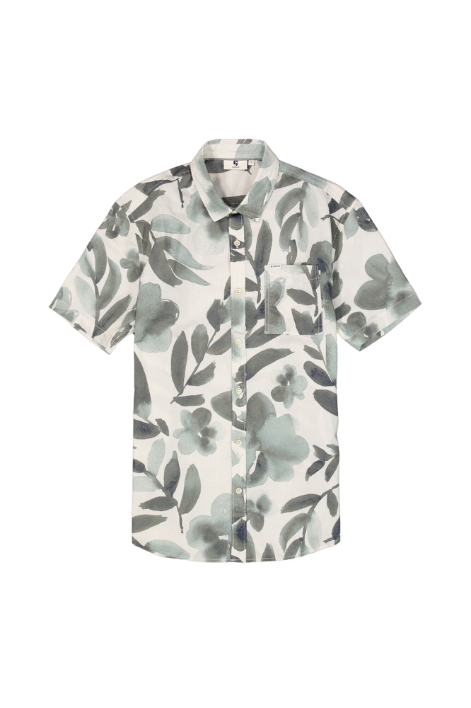 OVERHEMD MET PRINT F51090 2540 ASH GREY